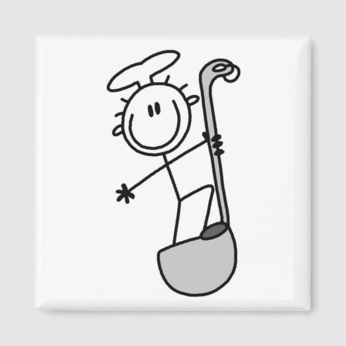 Stick Figure Chef with Ladle Fridge Magnets