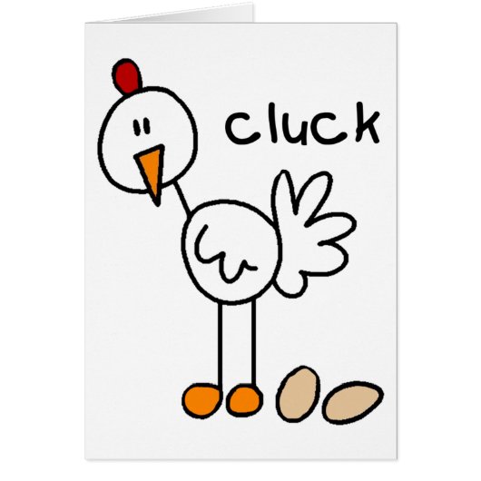 Stick Figure Chicken Cards (Front)