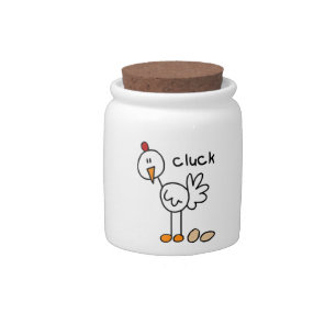 Stick Figure Chicken T-shirts and Gifts Candy Jar