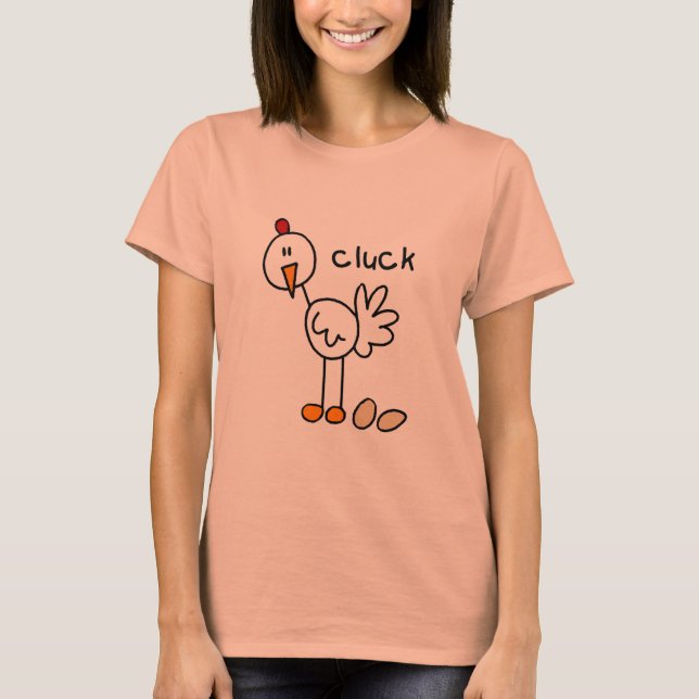 Stick Figure Chicken Tshirts and Gifts (Front)