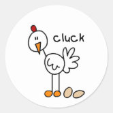 Stick Kids With Pencil Classic Round Sticker