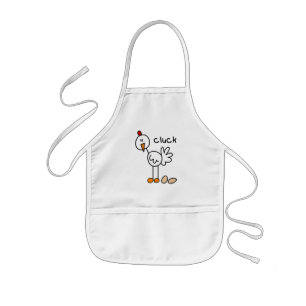 Stick Figure Chicken Tshirts and Gifts Kids' Apron