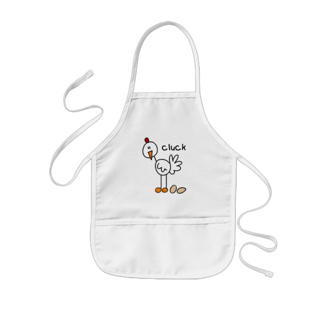 Stick Figure Chicken Tshirts and Gifts Kids' Apron (Front)