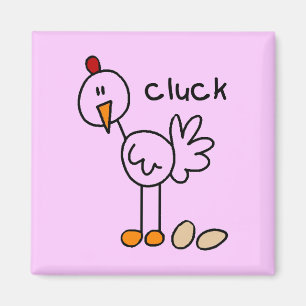 Stick Figure Chicken Tshirts and Gifts Magnet