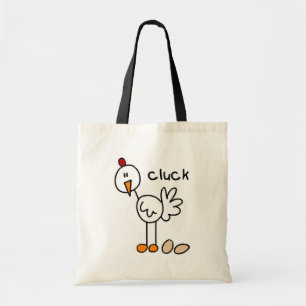 Stick Figure Chicken Tshirts and Gifts Tote Bag