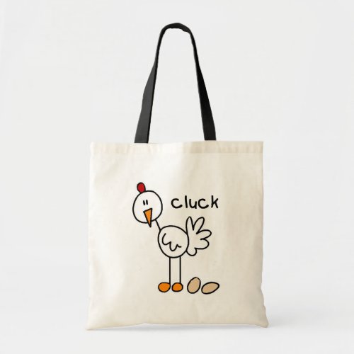 Stick Figure Chicken Tshirts and Gifts Tote Bag