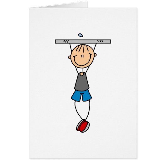 Stick Figure Chin Ups Card (Front)