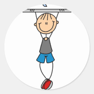 Stick Figure Chin Ups Sticker