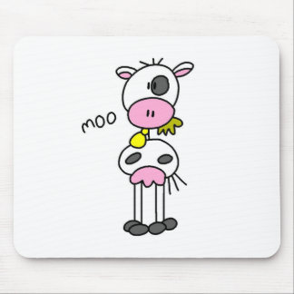 Stick Figure Cow Tshirts and Gifts Mouse Pad