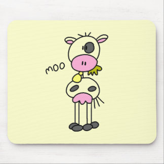 Stick Figure Cow Tshirts and Gifts Mouse Pad