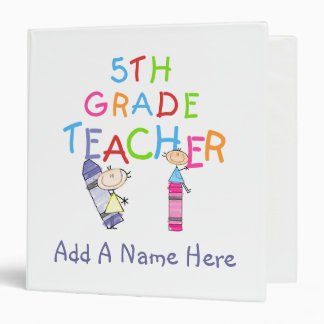 Stick Figure Crayons 5th Grade Teacher Binder