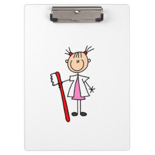 Stick Figure Dental or Assistant Clipboard