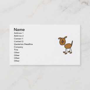Stick Figure Dog T-shirts and Gifts Business Card