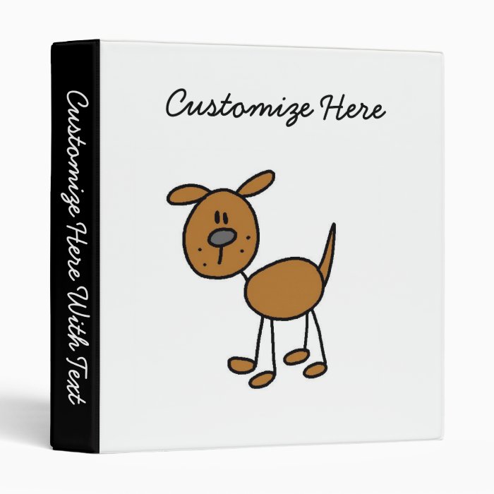 Stick Figure Dog T shirts and Gifts Vinyl Binders