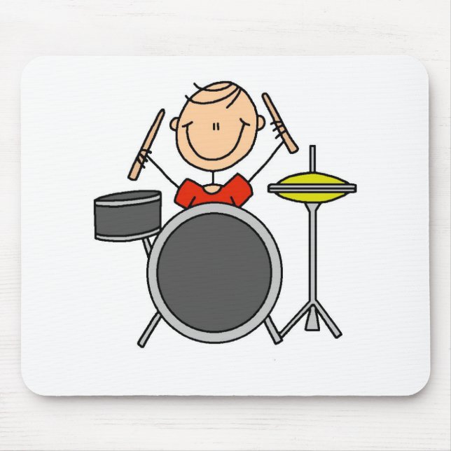 Stick Figure Drummer Mousepad (Front)