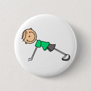 Stick Figure Exercising Button