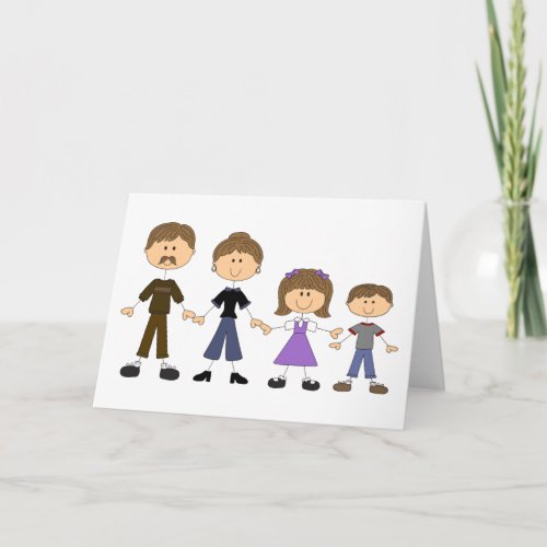 Stick Figure Family Card