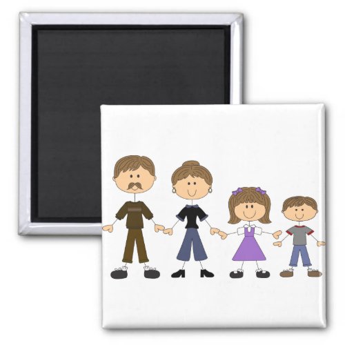 Stick Figure Family Magnet