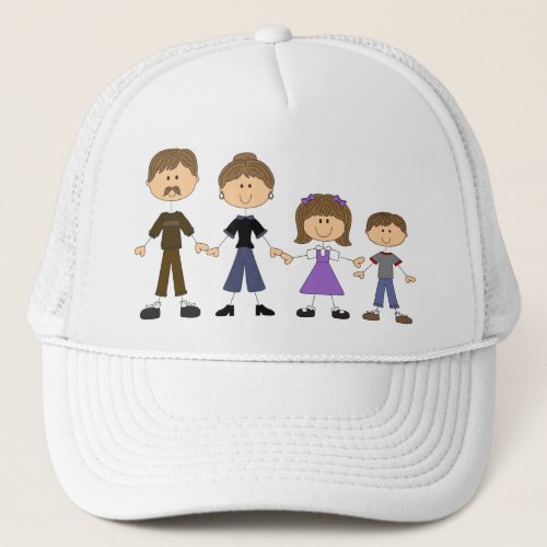Stick Figure Family Trucker Hat