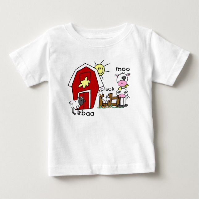 Stick Figure Farm Animals Tshirts and Gifts (Front)