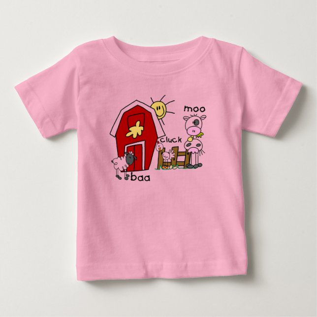Stick Figure Farm Animals Tshirts and Gifts (Front)