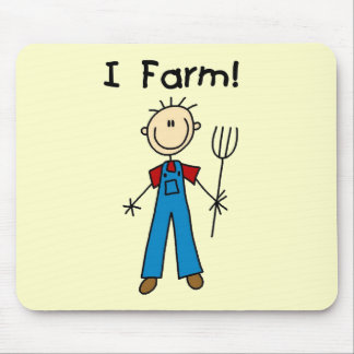 Stick Figure Farmer Tshirts and Gifts Mouse Pad