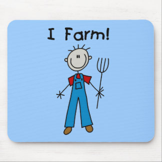 Stick Figure Farmer Tshirts and Gifts Mouse Pad