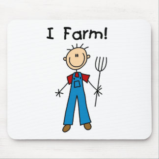 Stick Figure Farmer Tshirts and Gifts Mouse Pad