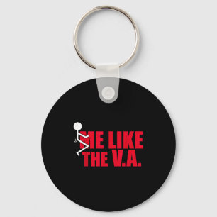 Stick Figure Fck Me Like The Va Funny Veteran Dark Keychain