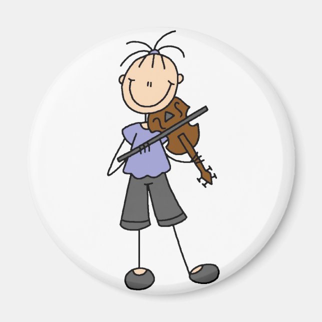 Stick Figure Fiddle Magnet (Front)