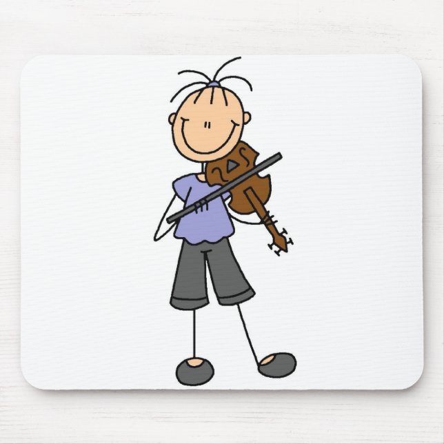 Stick Figure Fiddle Mousepad (Front)