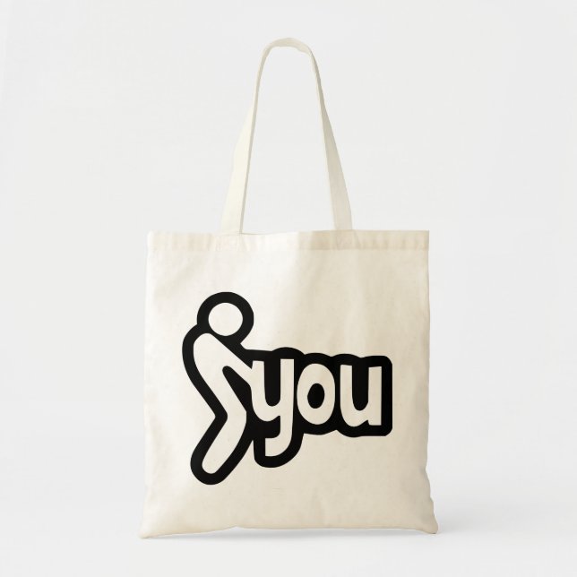Stick Figure Fing Screw You  #USAPatriotGraphics Tote Bag (Front)