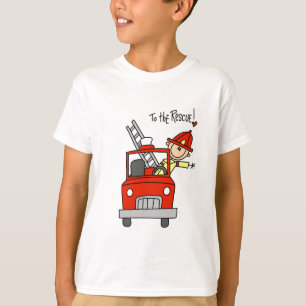 Stick Figure Firefighter to the Rescue T-Shirt