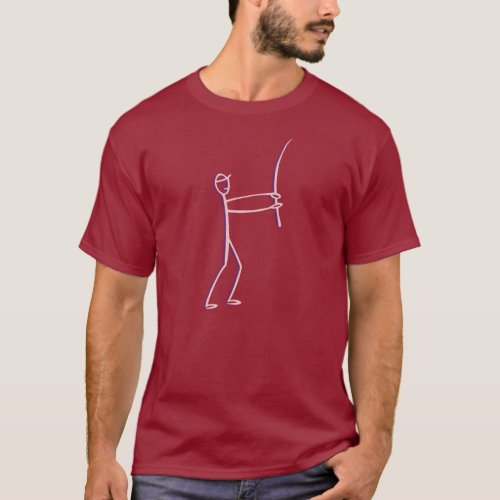 stick figure fisherman T_Shirt