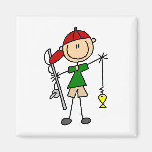 Stick Figure Fishing Tshirts and Gifts Magnet