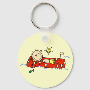 Stick Figure Floating Tshirts and Gifts Keychain