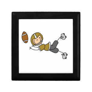 Stick Figure Football Gold Gift Box