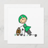Stick Figure Football Green (Front/Back)