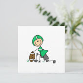 Stick Figure Football Green (Standing Front)