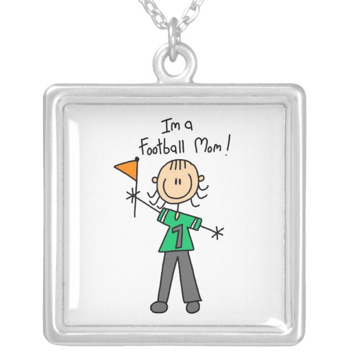 Stick Figure Football Mom Custom Jewelry