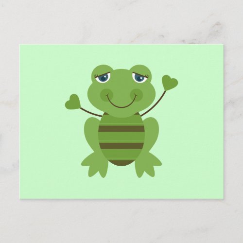 Stick Figure Frog Postcard