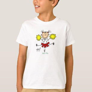 Stick Figure Girl Cheerleader Tshirts and Gifts