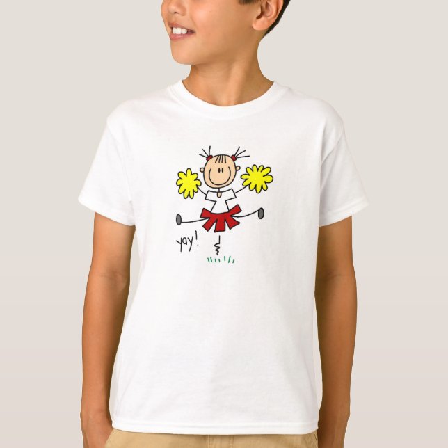 Stick Figure Girl Cheerleader Tshirts and Gifts (Front)