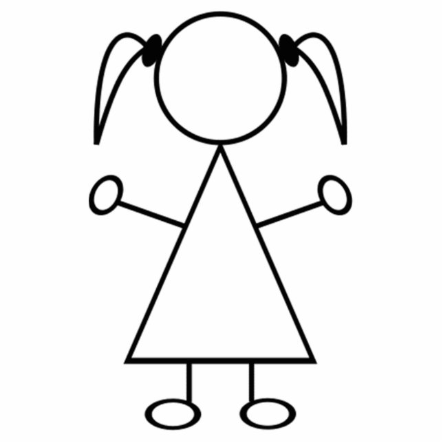 Stick Figure Girl Statuette (Front)