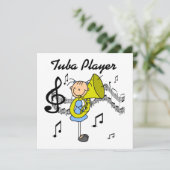 Stick Figure Girl Tuba Player T-shirts and GIfts (Standing Front)