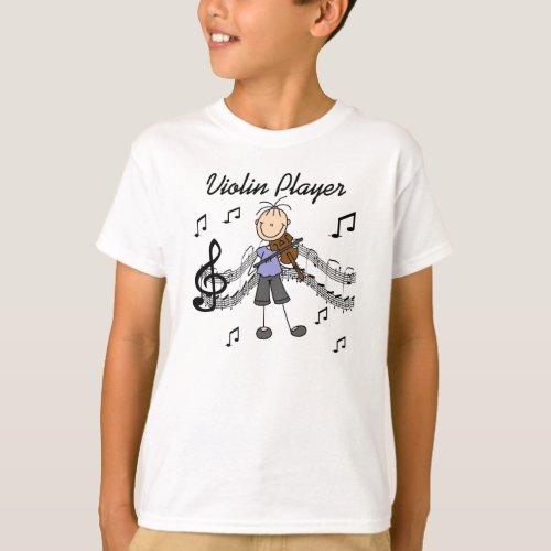 Stick Figure Girl Violin Player T_shirts and Gifts