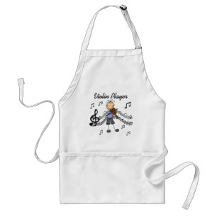Stick Figure Girl Violin Player T-shirts and Gifts Adult Apron