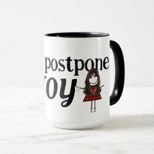Stick Figure Girl With Joy Quote Mug