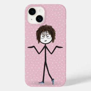 Stick Figure Girl With Polka Dots Case-Mate iPhone 14 Case