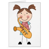 Stick Figure Girl With Saxophone (Front)